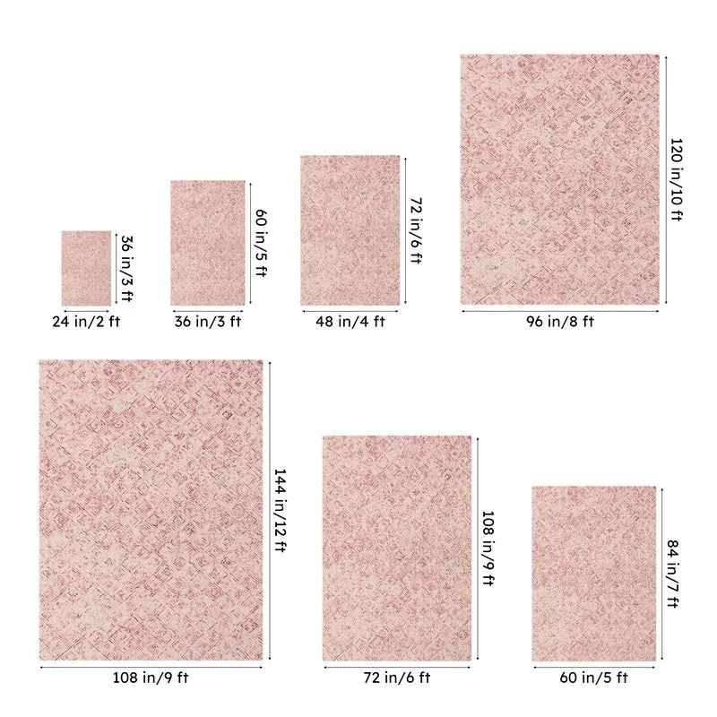 Timeless Textures Hand Tufted Wool Rug - Pink & White media 14