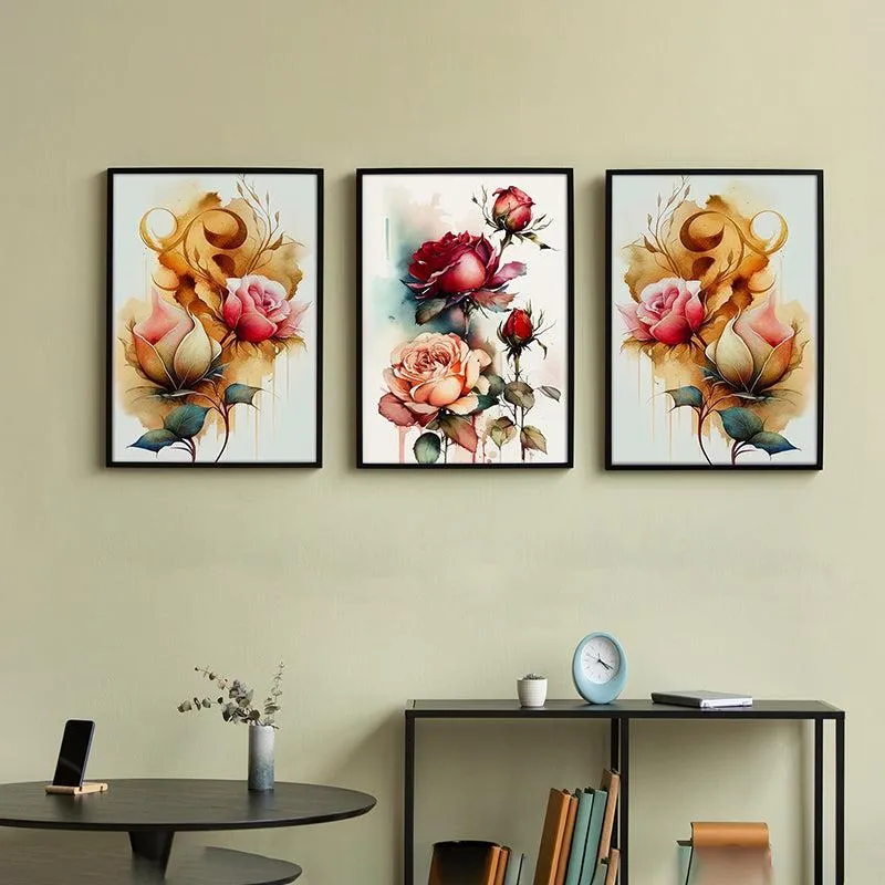 Velvet Ruzha Wall Art With Frame - Set Of Three media 4