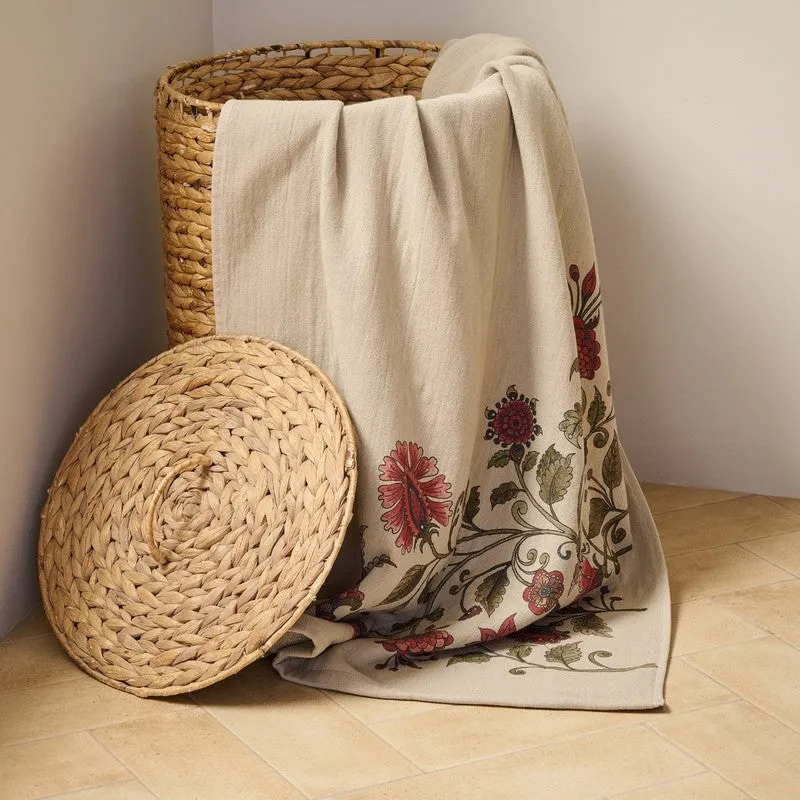 Gulnaar Cotton Bath Towels - Off White & Green media 3
