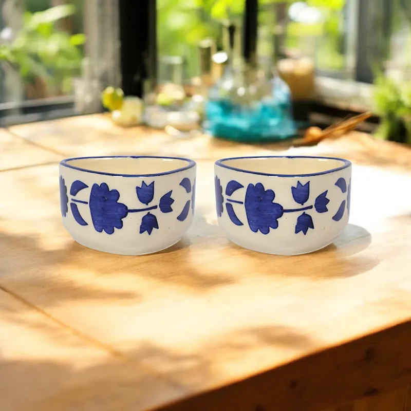 Grecian Blooms Ceramic Dip Bowl (80 mL) - Set Of Two media 4