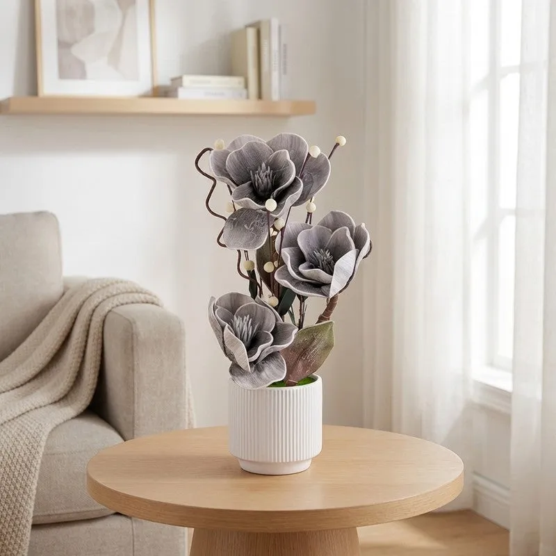 AarviDecor Ashen Bloom Foam Artificial Plants media 1
