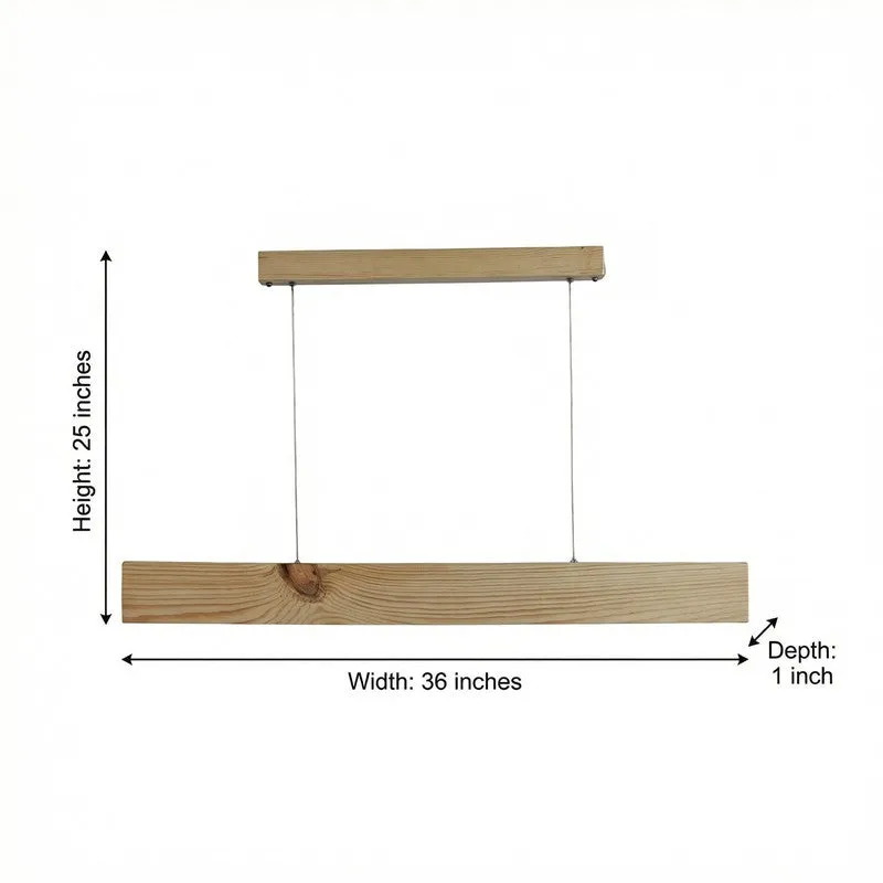 LinearGlow Wooden Ceiling Lamp - Brown media 7