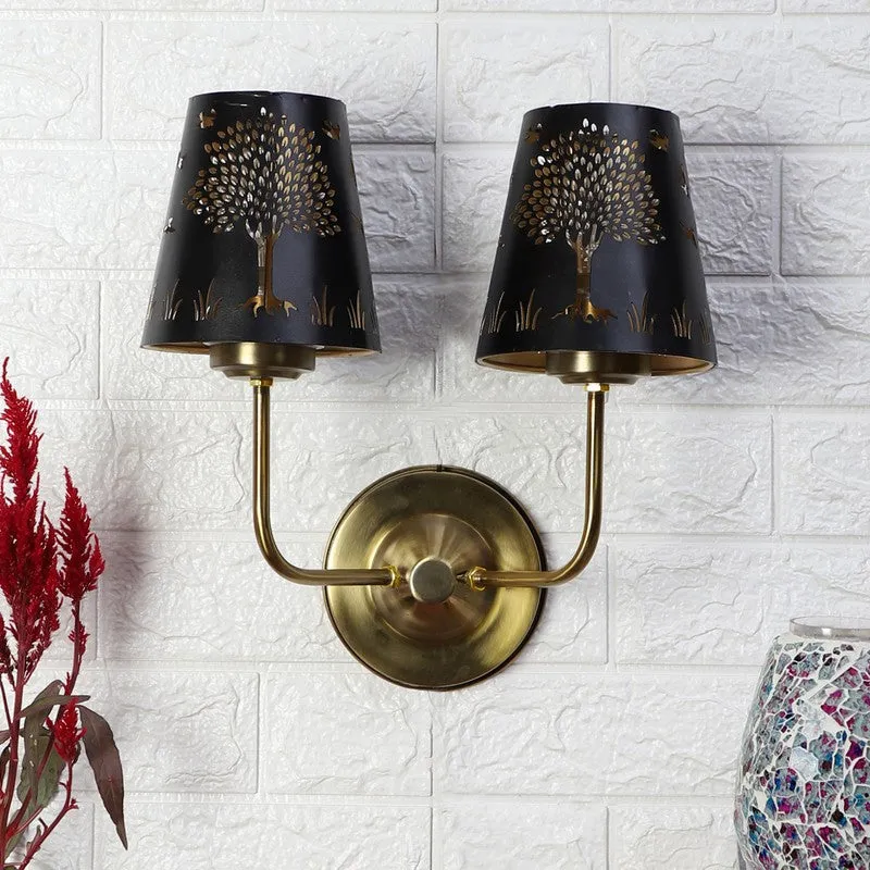 AuraCut Tree Duo Metal Wall Lamp media 3