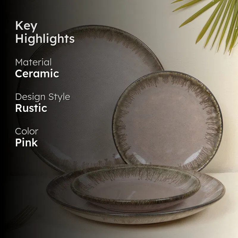 Crestora Elegance Dinner Plates (Pink) - Set of Four media 2