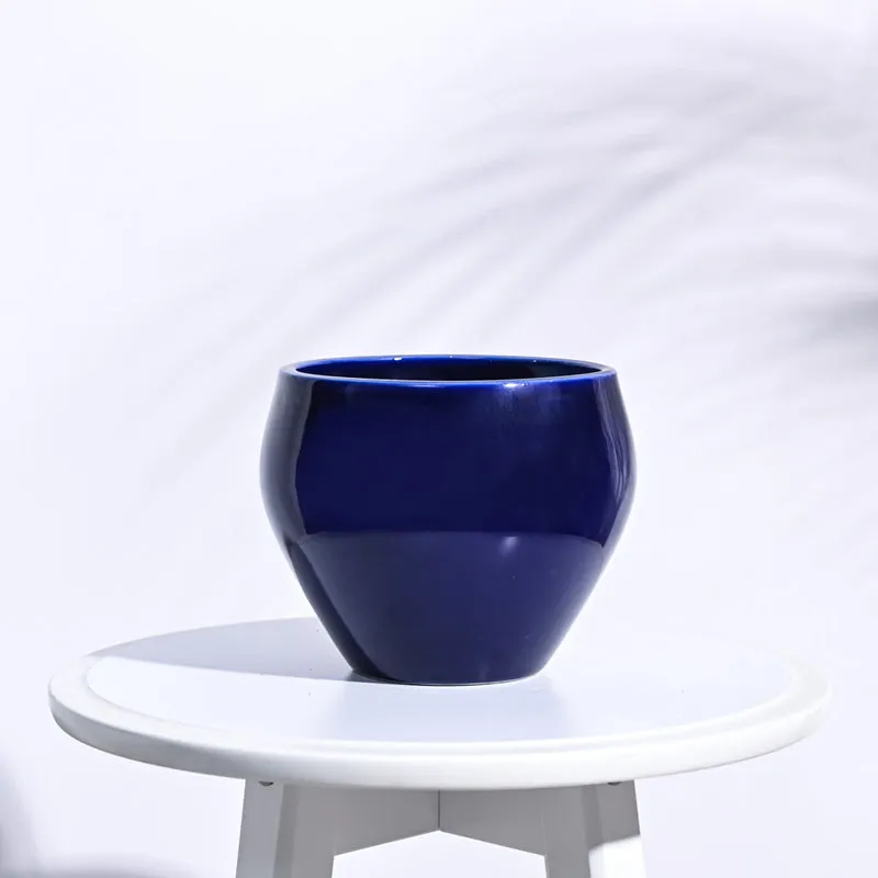 Ugaoo Apple Dark Blue Ceramic Pot media 1