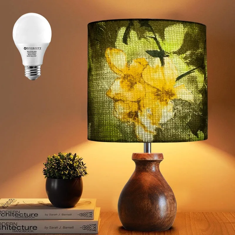 FloralGaze Wooden Table Lamp media 4