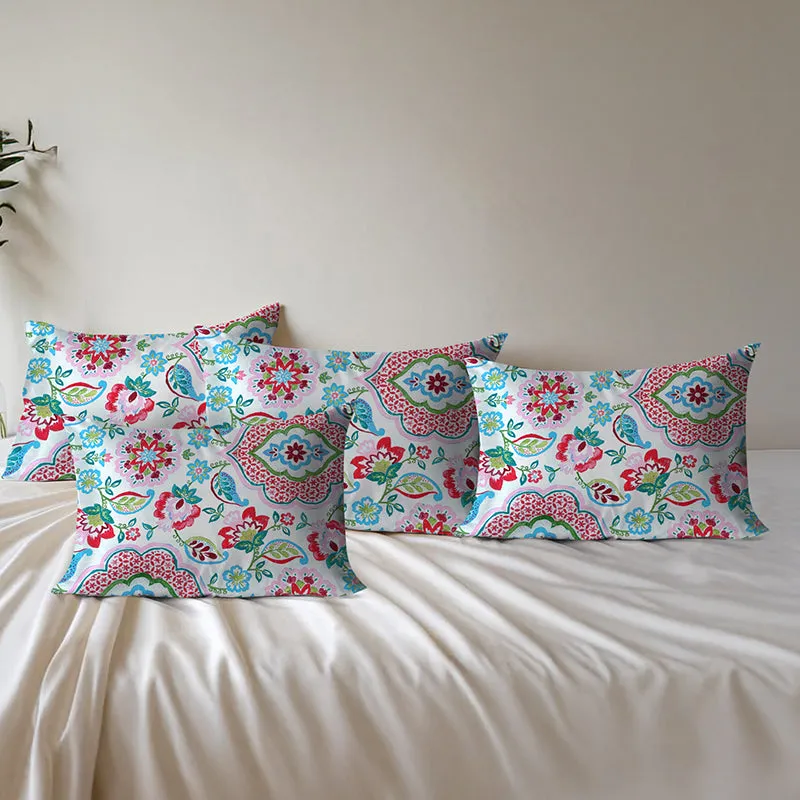 Scarlet Petals Pillow Cover - Set Of Four media 1