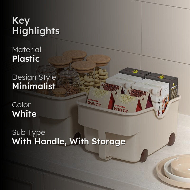 SleekStore Plastic Organizers With Wheels - Set Of Two media 2