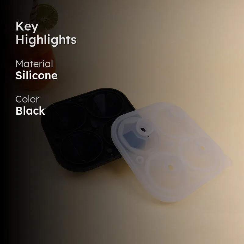 Floe Silicone 4-Cube Ice Mould - Black media 2