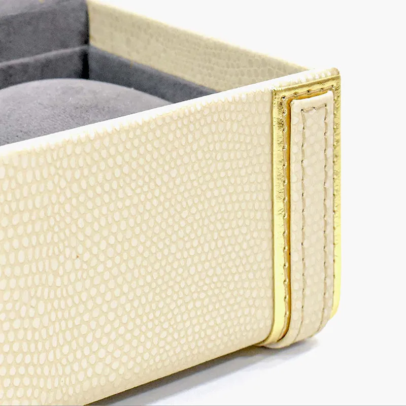 Tisquo I Faux Leather Watch Organizer - Ivory media 7