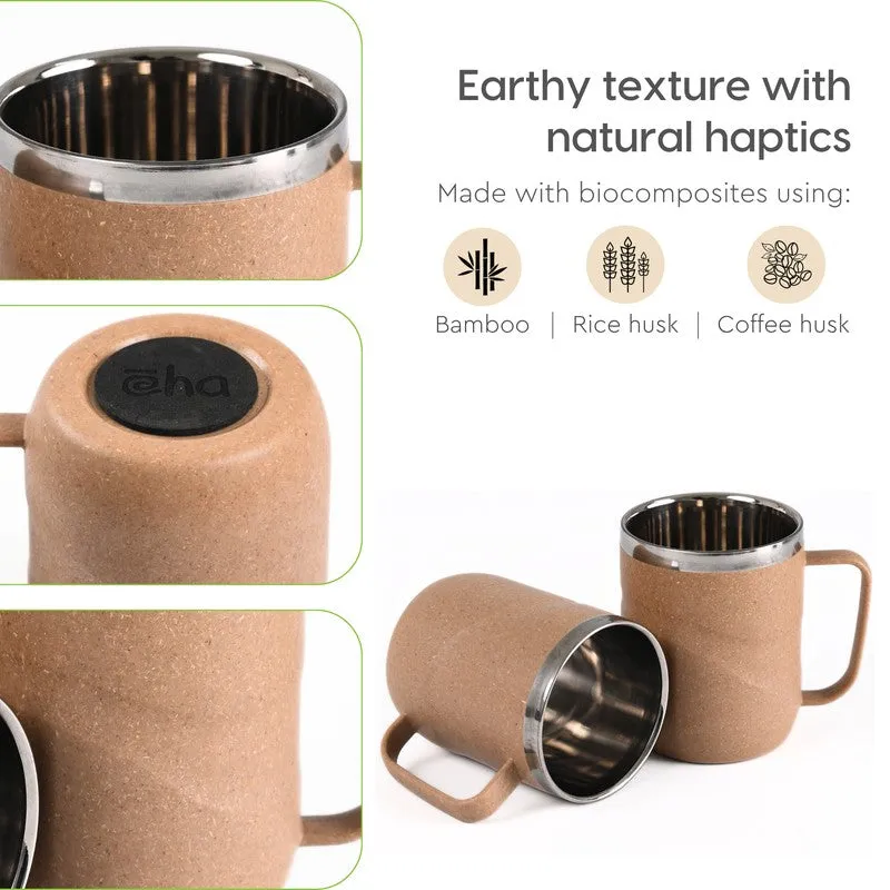 Timberglow Rice Husk Coffee Mug (250 mL Each) - Set Of Two media 5