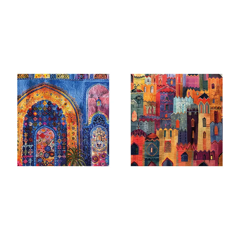 Vibrance Of City Canvas Wall Art - Set Of Two media 3