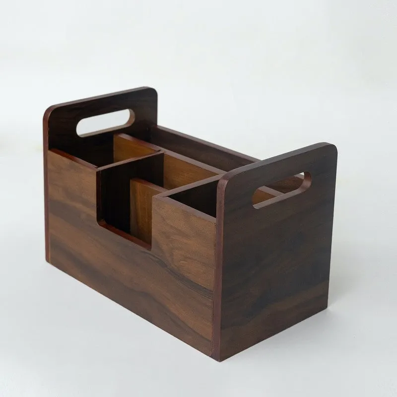 Nexa Grid MDF Desk Organiser - Brown media 3
