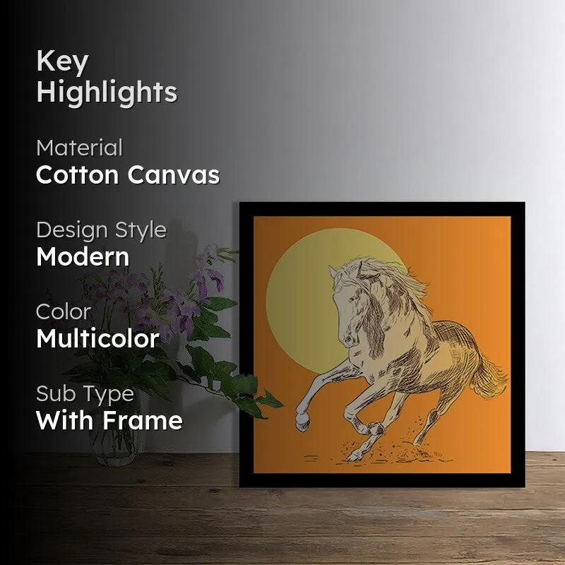 Equine Lines Wall Art with Black Frame media 2
