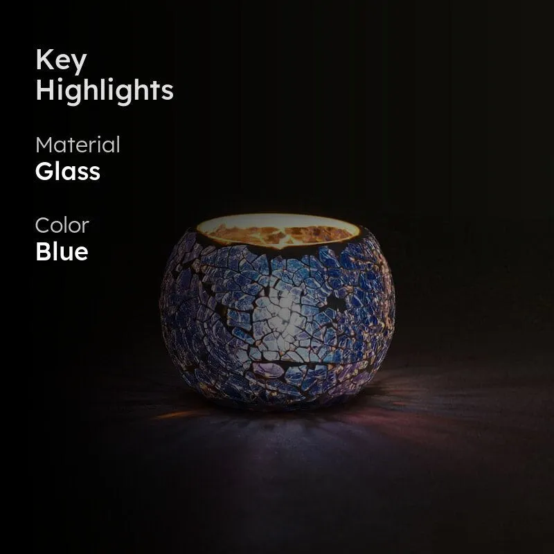 Sabaa Mosaic Tealight Candle Holder - Blue media 2