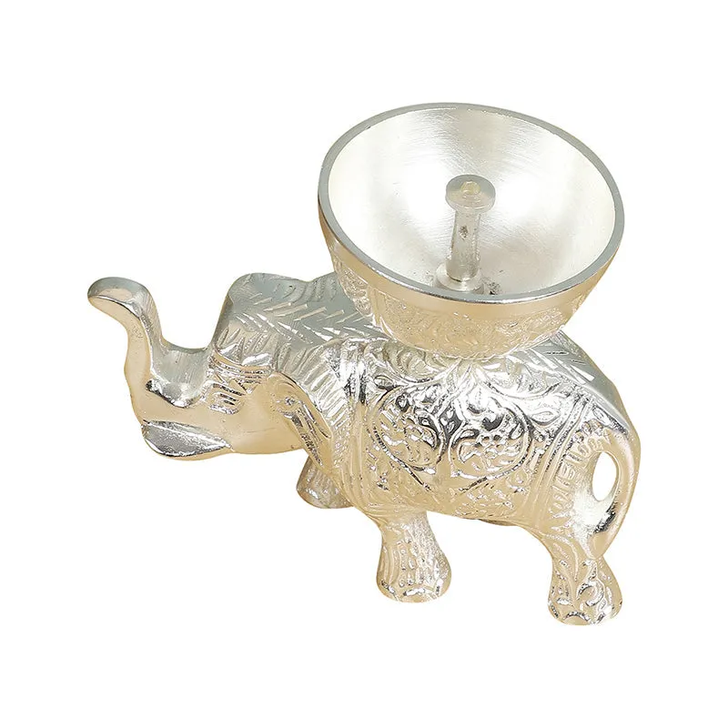 SIlver Haathi Aluminium Diya media 5