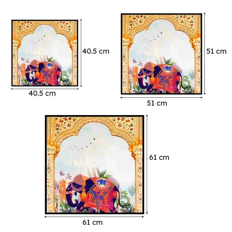 Haathi Arc Wall Art Canvas With Frame media 6