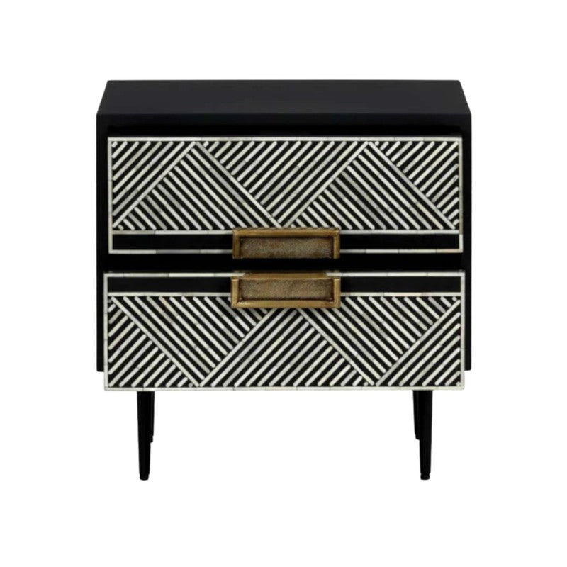 Lynxo Edge Craft Mother of Pearl Bedside Table media 3