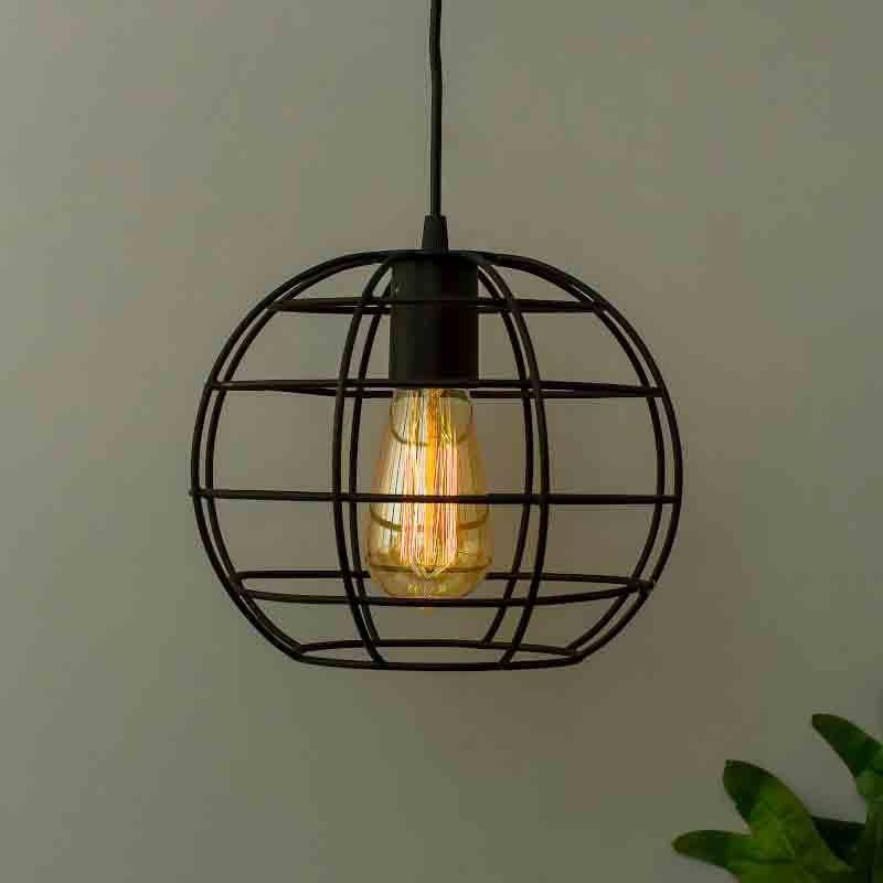 Mesh Ball Metal Ceiling Lamp - Black media 3