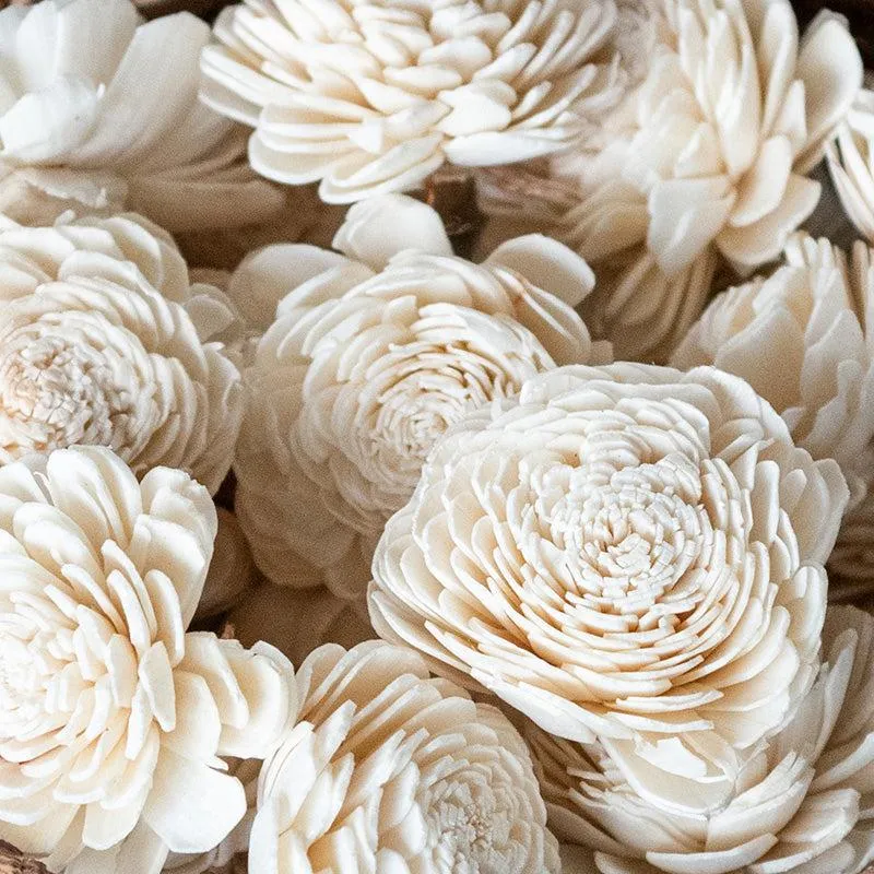 Estar Sola Wood Rose Flower (White) - Set Of Ten media 4