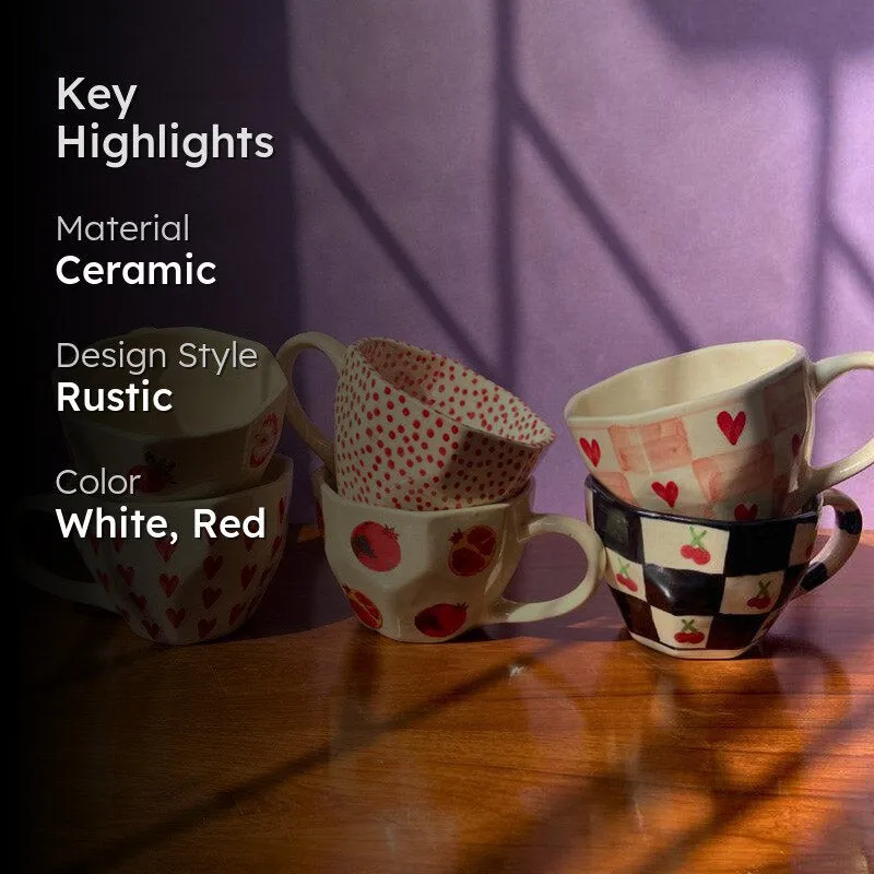Walda Ceramic Coffee Mug (250 mL Each) - Set of Six media 2