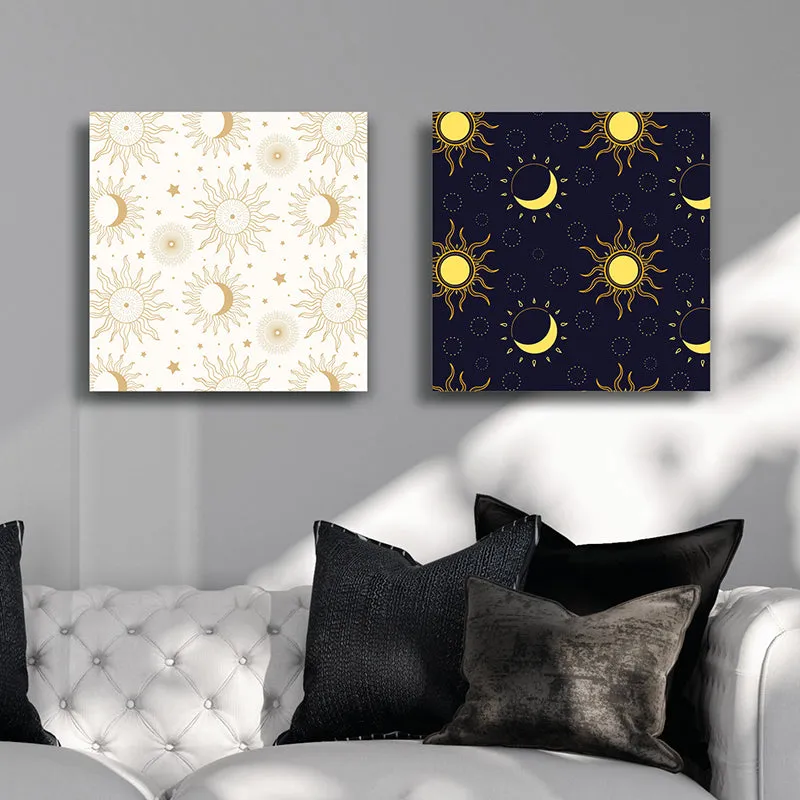 Day & Night Canvas Wall Art - Set Of Two media 5