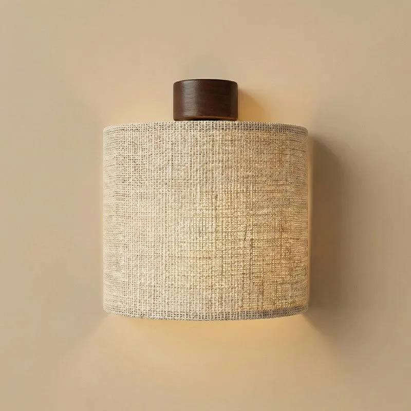 Plenaris Jute & Wooden Wall Lamp media 5