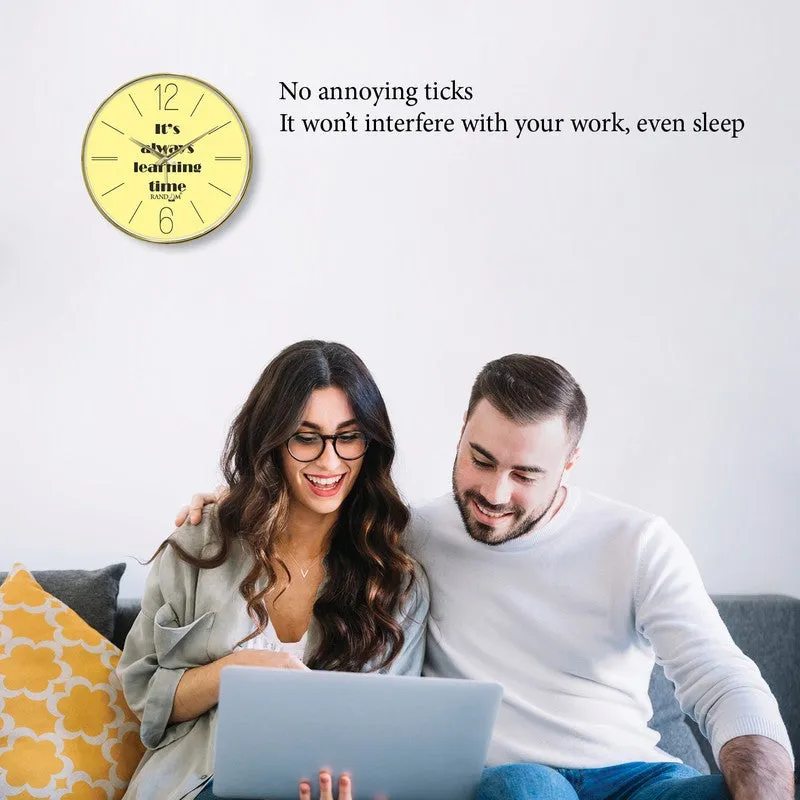 Learning Time Round Analog Wall Clock - Yellow media 5