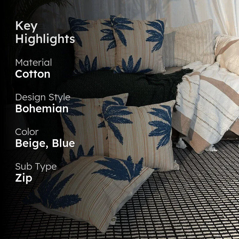 Leaves Cushion Cover - Set Of Five media 2