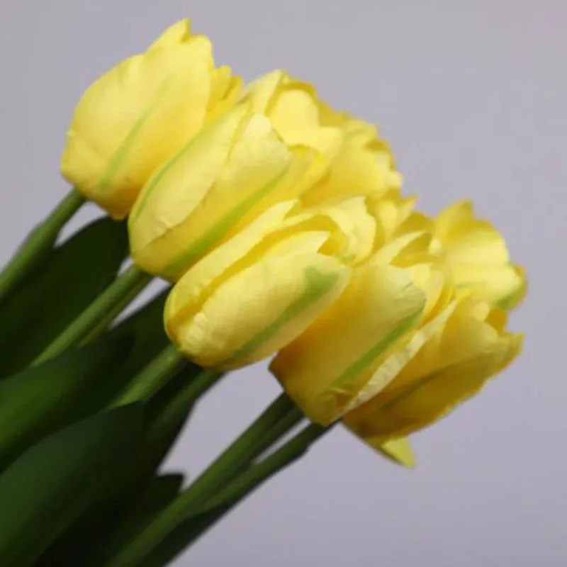 Artificial Tulip Flower Bunch Timeless Charm - Yellow media 3