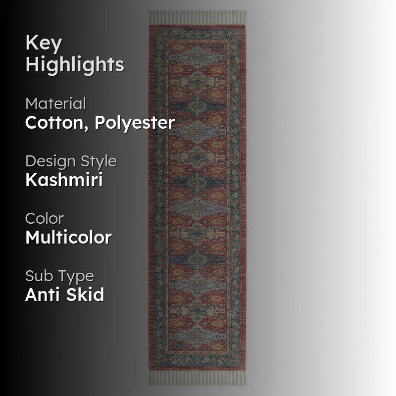 Oriental Tradition Cotton Runner Rug media 2