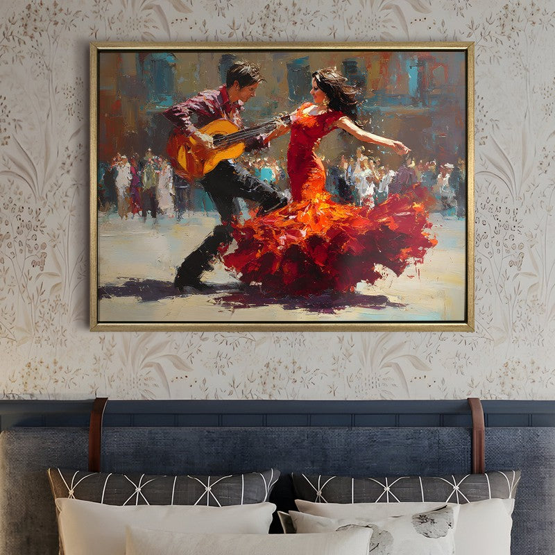 Fiesta Dance Canvas Wall Painting With Frame media 5