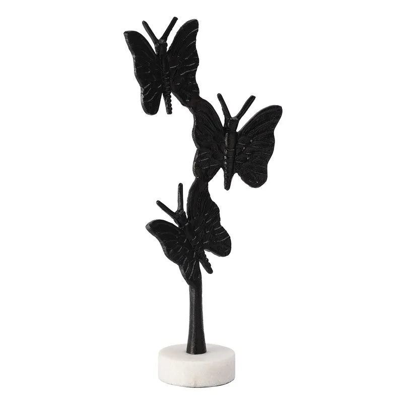 Flutter Butterfly Aluminium Showpiece - Black media 4
