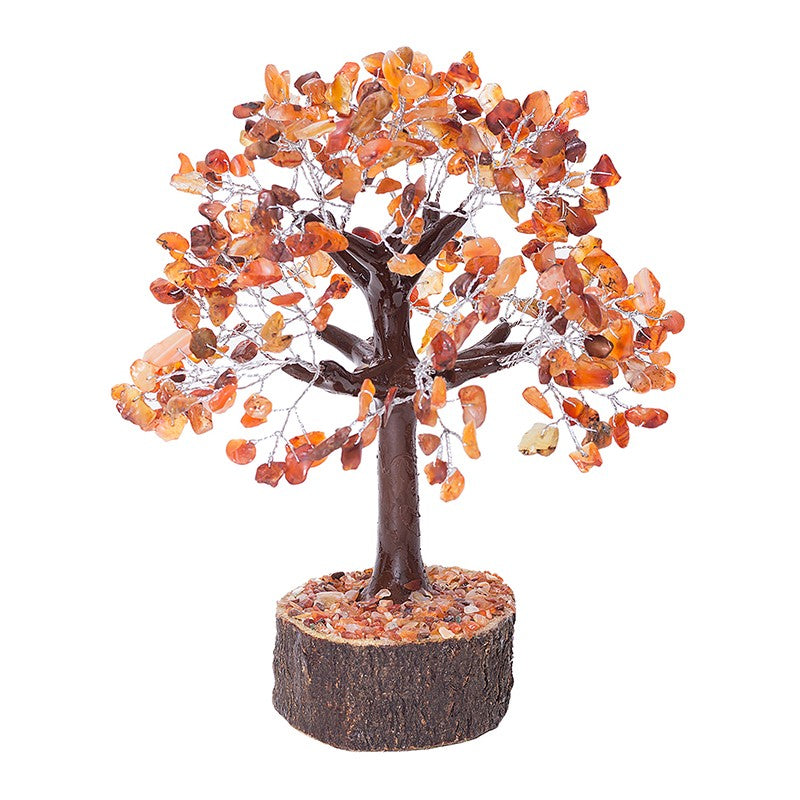 Agate Wish Tree Handcrafted Showpiece - Orange media 3
