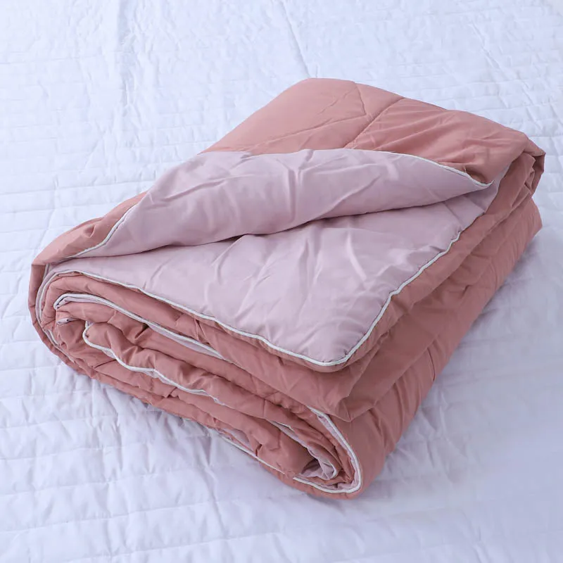 Adova Reversible Microfiber Comforter (Pink & Peach) - 120 GSM media 5