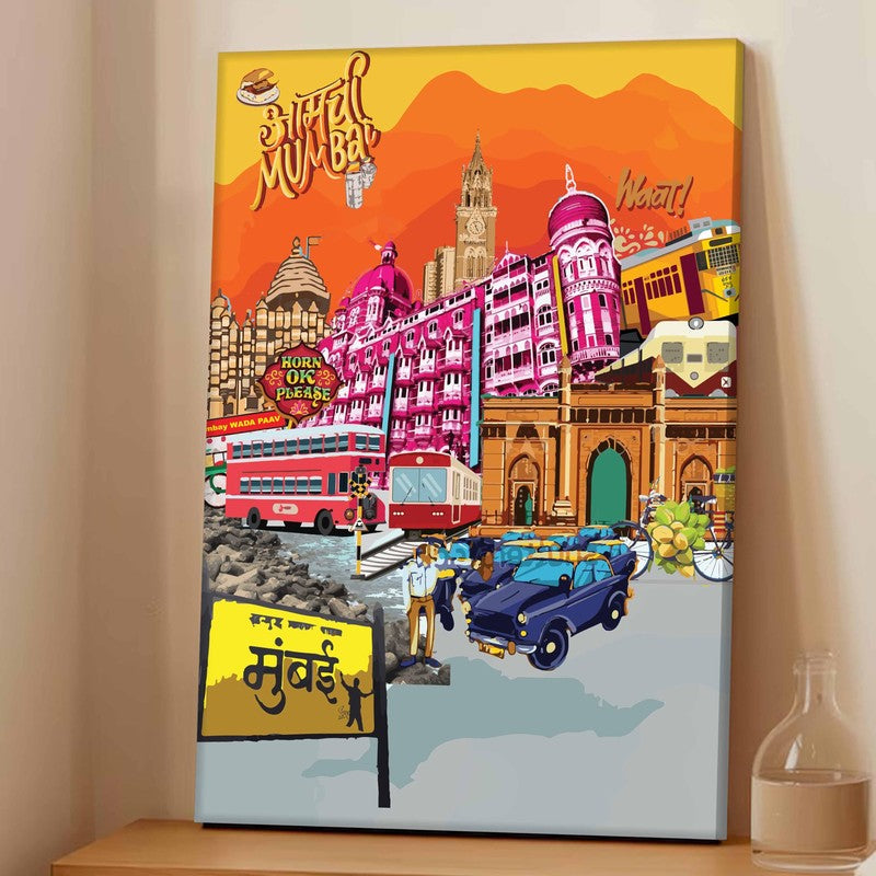 Mumbai Abstra Canvas Wall Art media 5