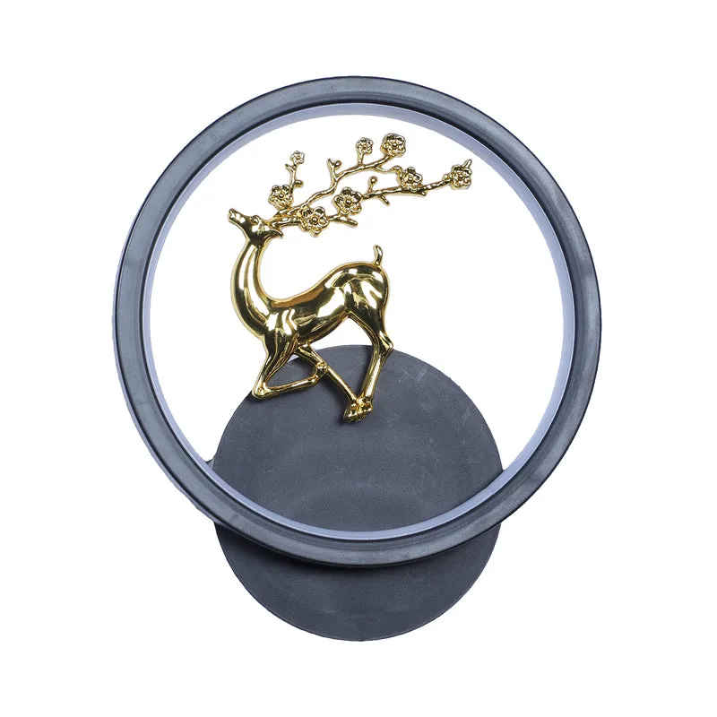 Stag Deer Iron Wall Lamp media 6