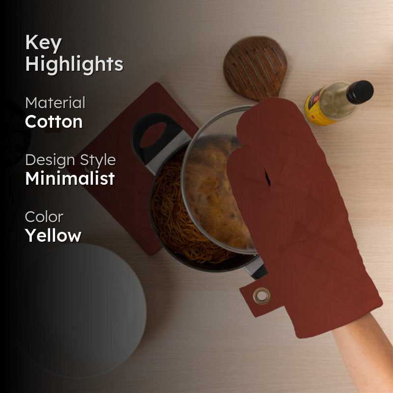 Heyden Pot Holder & Glove - Mustard Yellow media 2