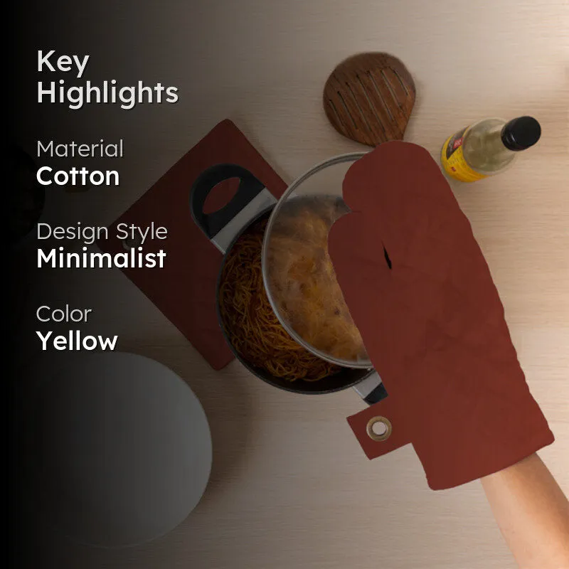Heyden Pot Holder & Glove - Mustard Yellow media 2