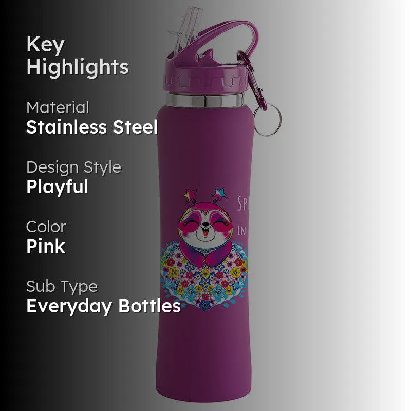 Lavender Teddy Sipper Water Bottle - 750 mL media 2