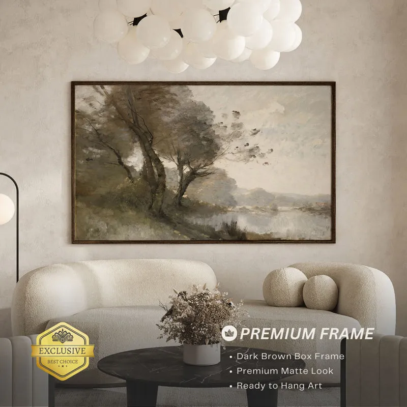 Ethereal Waters Wood Wall Art With Frame - Black media 3