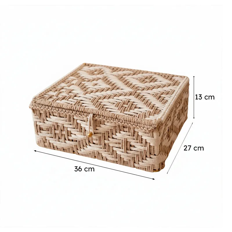 Weavra Macrame (Metal,Cotton) Storage Basket media 6