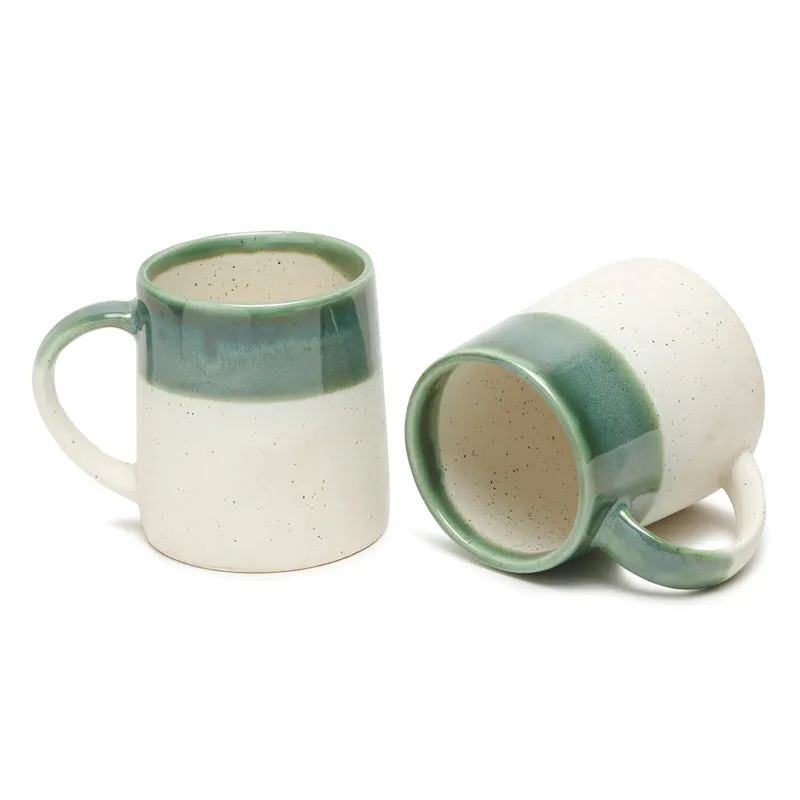 Bliss Ceramic Coffee Mug (300 mL Each,Green) - Set Of Four media 4