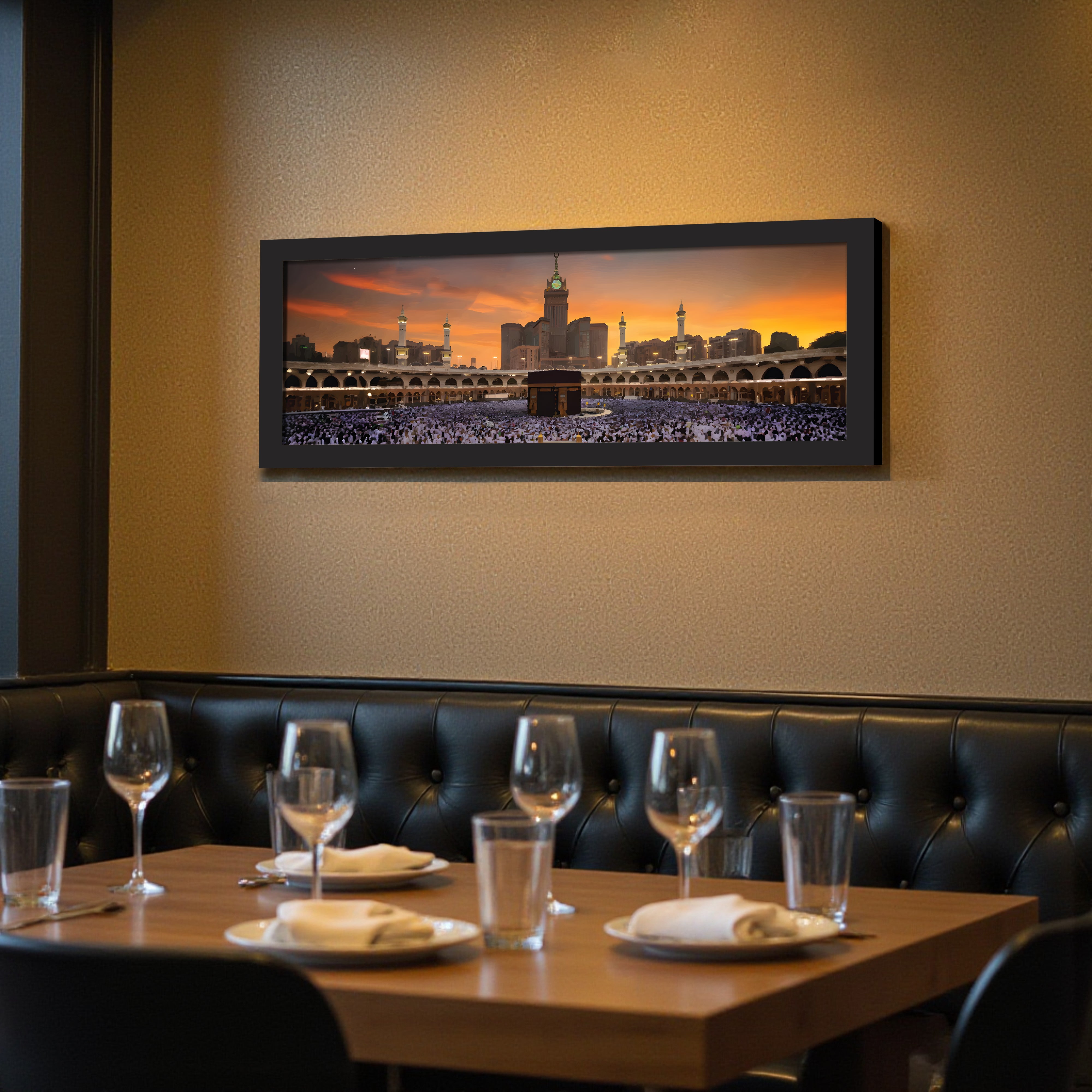 Sacred Kaaba Panorama Wall Art With Frame media 6