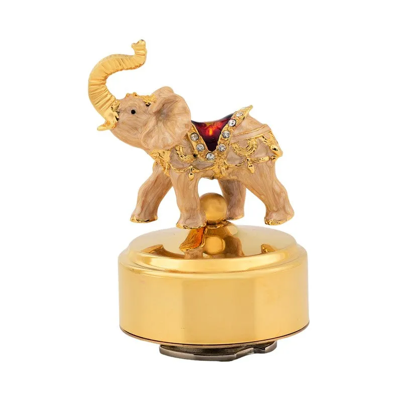 Majesty Elephant Figurine 24K Gold Plated Mild Steel Showpiece media 4