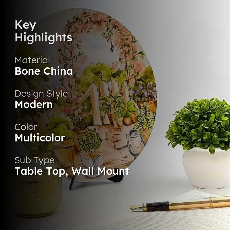 Flower-adorned Garden Decorative Wall Plate media 2