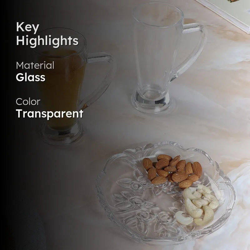 Gratian (250 ML) Beer Glass & Snack Plate Combo - Three Piece Set media 2