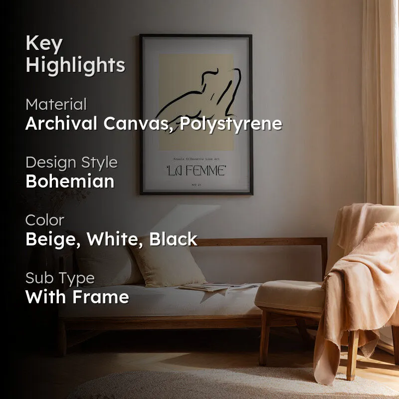 Soft Recline Canvas Wall Painting With Black Frame media 2