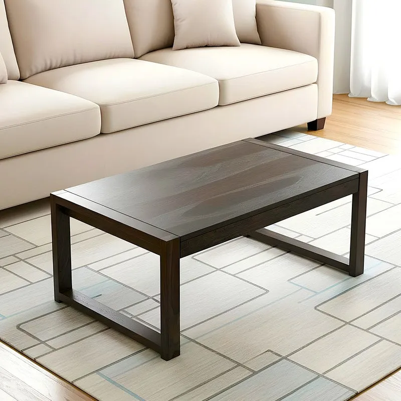 Zexon Sheesham Wooden Center Table - Dark Brown media 3