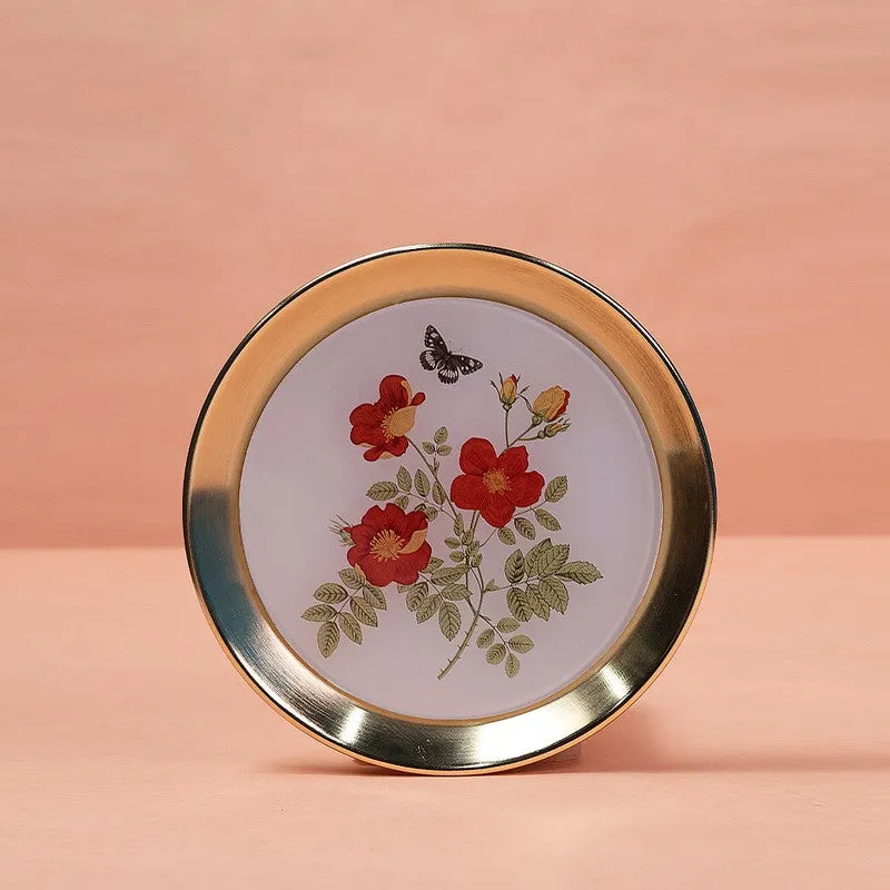 Flaming Rose Enamel Wall Plate media 3